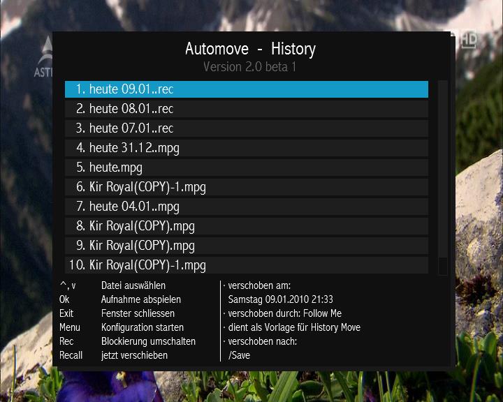 Automove Screenshot List